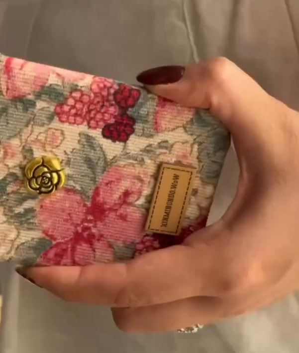 iPhone - Retro Floral Flower Corduroy Fabric