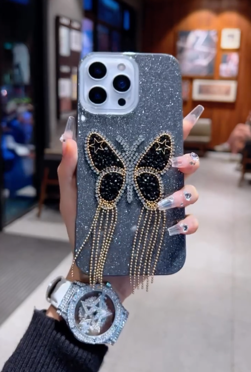 iPhone - Rhinestone Butterfly