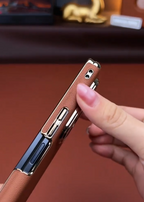 Galaxy Z Fold Series - Premium Brown Leather-Textured Phone Case