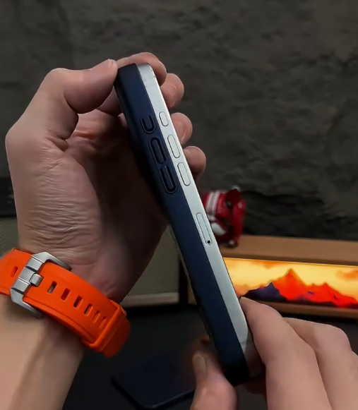 iPhone - Blue Hybrid Bumper Cover