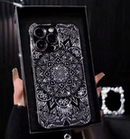 iPhone - Mystic Mandala Black & White Clear Case