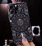 iPhone - Mystic Mandala Black & White Clear Case