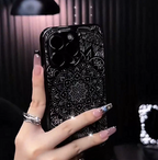 iPhone - Mystic Mandala Black & White Clear Case