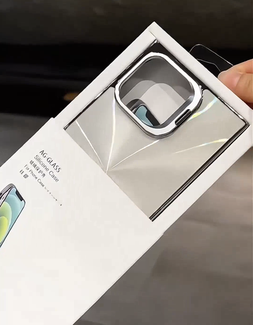 iPhone - Reflective Square Edge Phone Cover with Stand