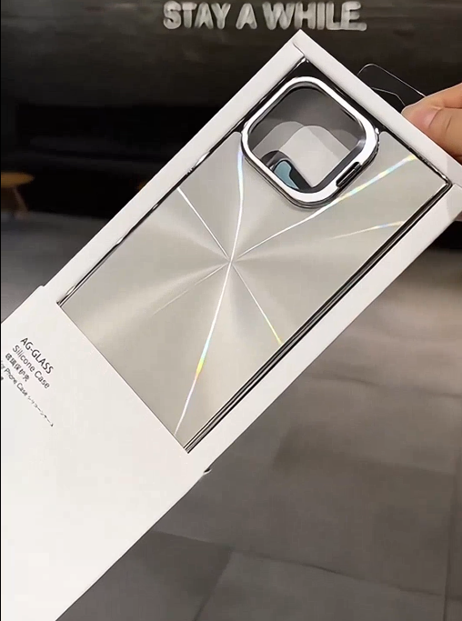 iPhone - Reflective Square Edge Phone Cover with Stand