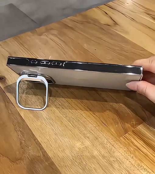 iPhone - Reflective Square Edge Phone Cover with Stand