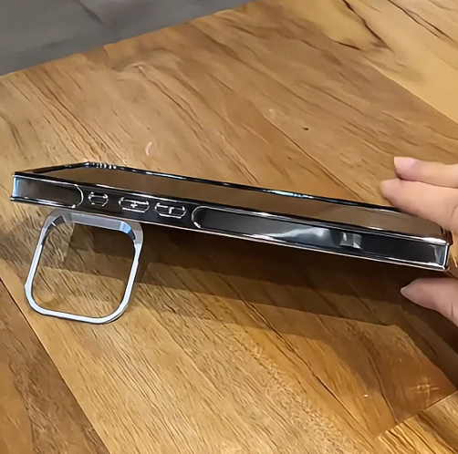 iPhone - Reflective Square Edge Phone Cover with Stand