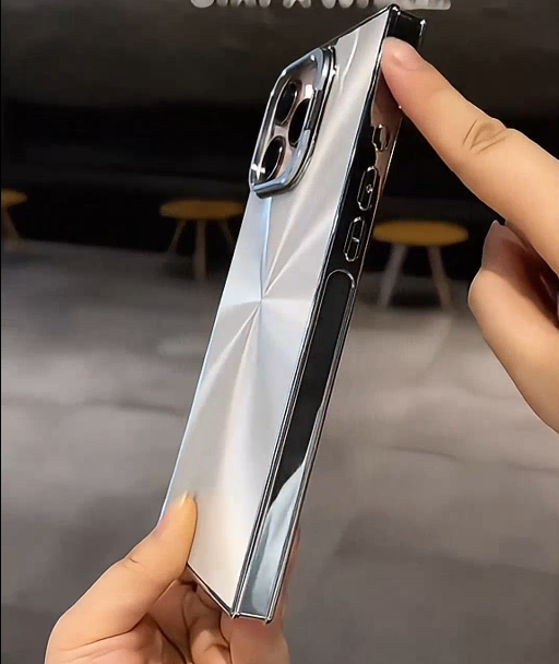 iPhone - Reflective Square Edge Phone Cover with Stand