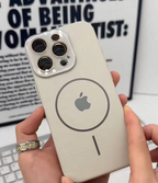 iPhone - Premium Stone/Beige Magnetic Silicone Cover