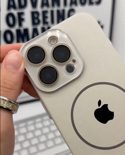 iPhone - Premium Stone/Beige Magnetic Silicone Cover