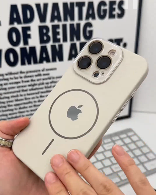 iPhone - Premium Stone/Beige Magnetic Silicone Cover