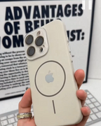 iPhone - Premium Stone/Beige Magnetic Silicone Cover