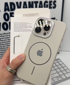 iPhone - Premium Stone/Beige Magnetic Silicone Cover