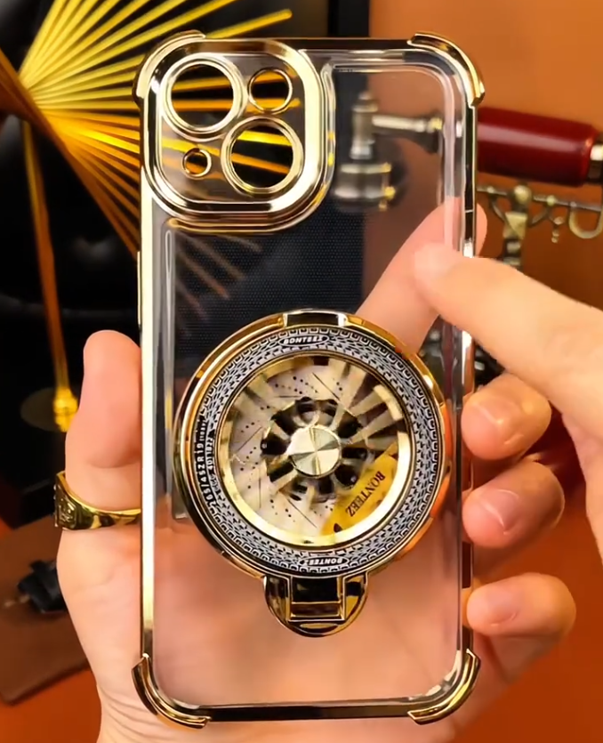 iPhone - Gold Turbine Kickstand Case