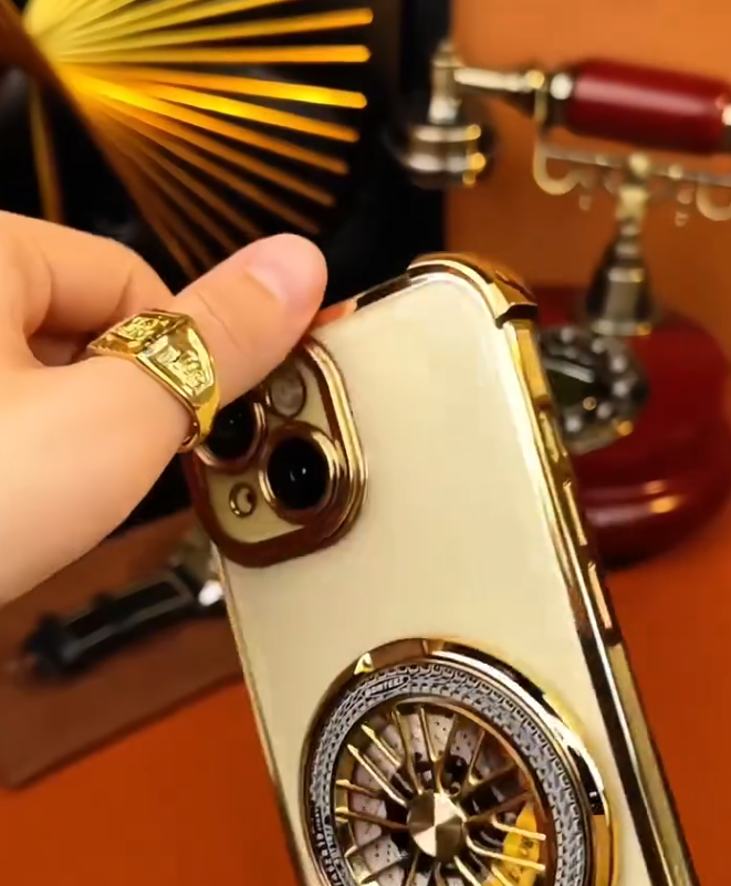 iPhone - Gold Turbine Kickstand Case