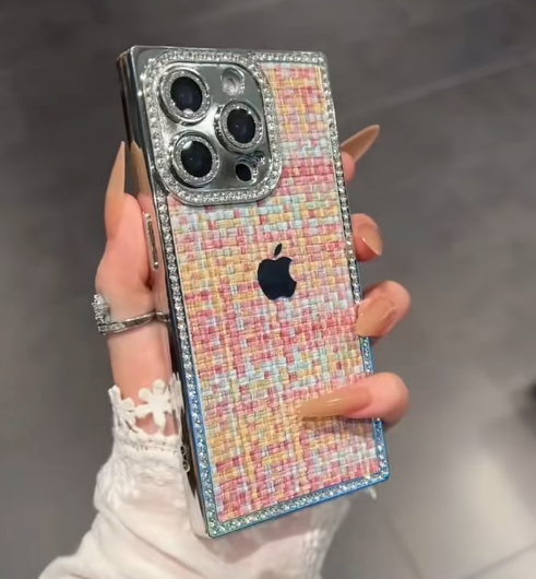 iPhone - Luxury Multicolored Woven Tweed Case