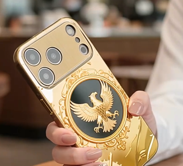 iPhone - Luxury 3D Embossed Gold Eagle Case