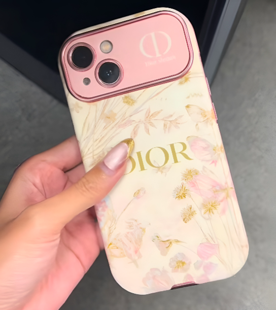 iPhone - Luxury Dior Case with Pearl Lanyard