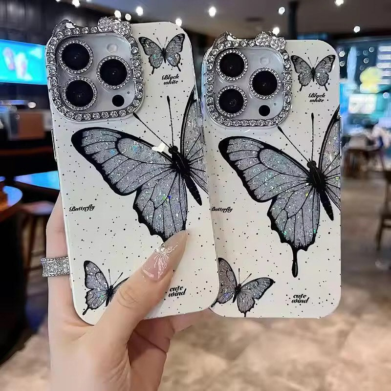 iPhone - Luxury Butterfly Case With Lanyard