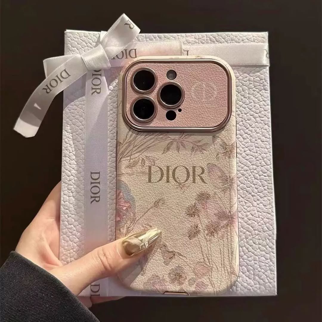 iPhone - Luxury Dior Case with Pearl Lanyard