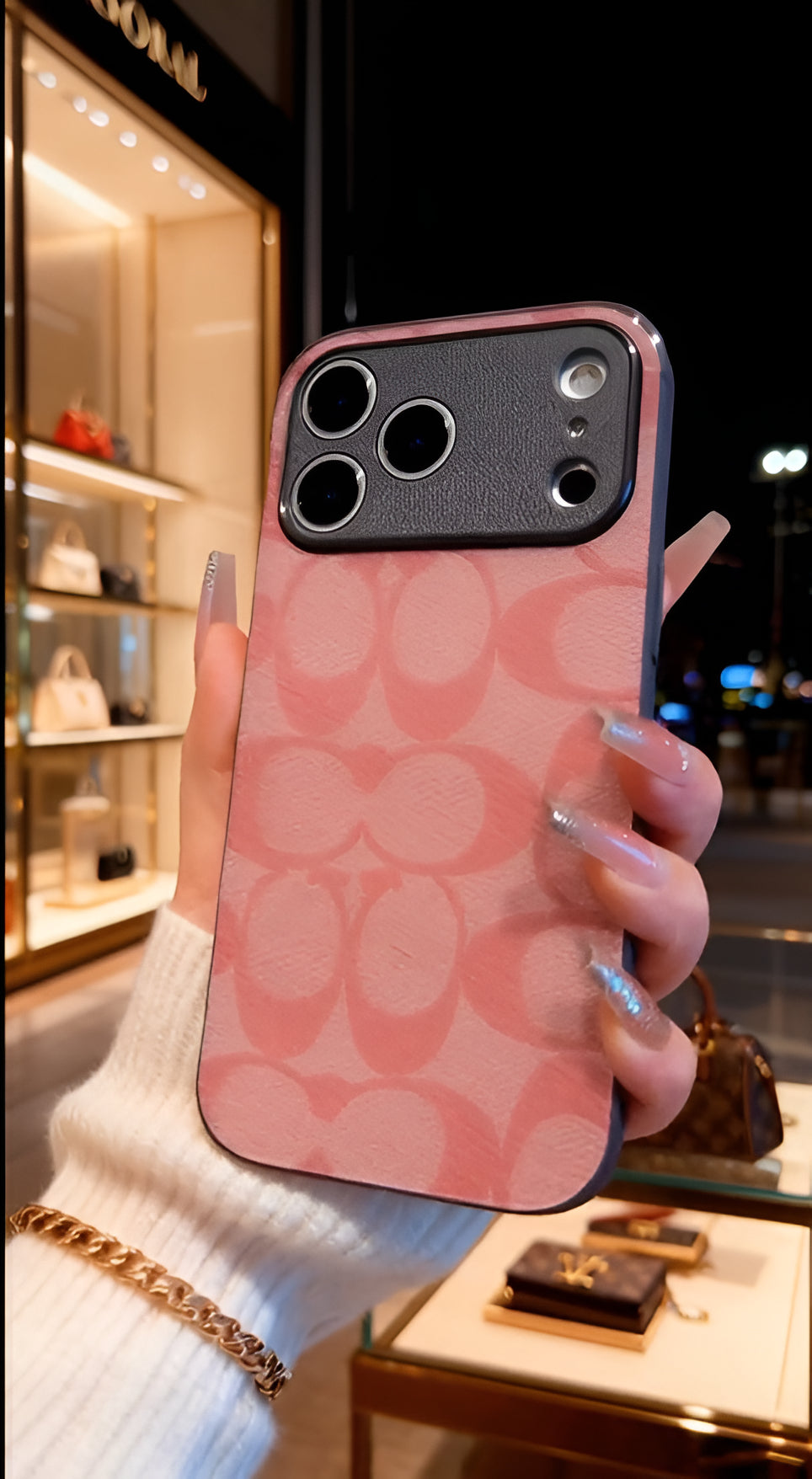 Pink Coach Signature Case