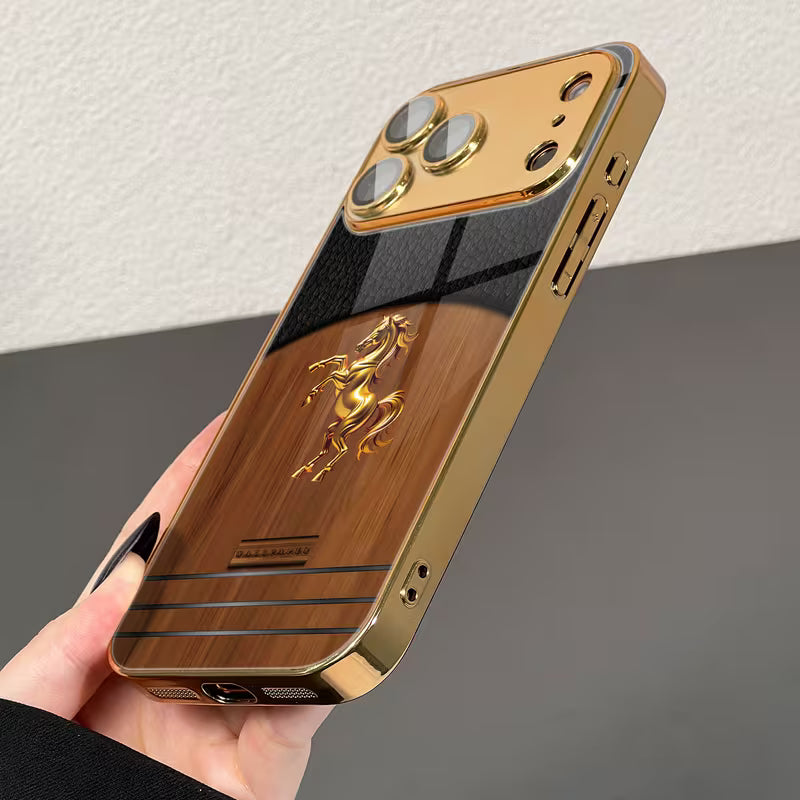 Grain Pattern Electroplated Case