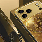 Golden Bitcoin Emblem Case