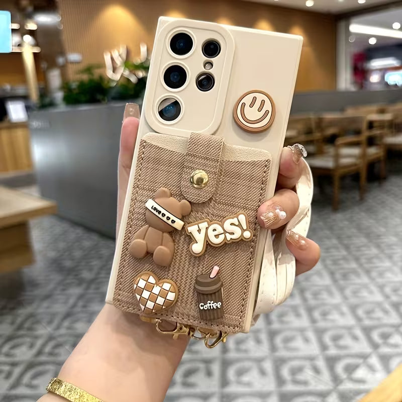 Crossbody Strap Lanyard Card Holder Case