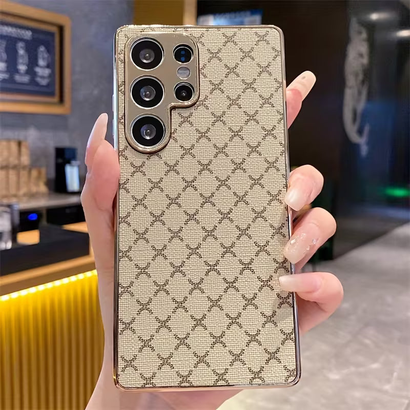 Premium Checkered Pattern Case