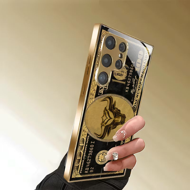 Bull Pattern Gold Plated Case